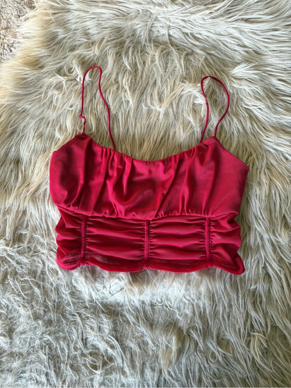 Romantic Red Corset Crop Top